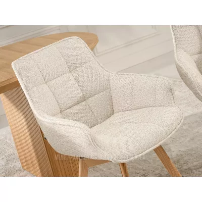 LOVISA Esszimmerstuhl – Beige/Eiche