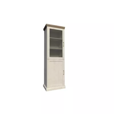 Glasvitrine mit Regalen ELDOR - Nordische Kiefer / Wildeiche