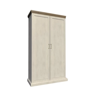 Zweitüriger Kleiderschrank 97 cm ELDOR – Nordische Kiefer / Wildeiche
