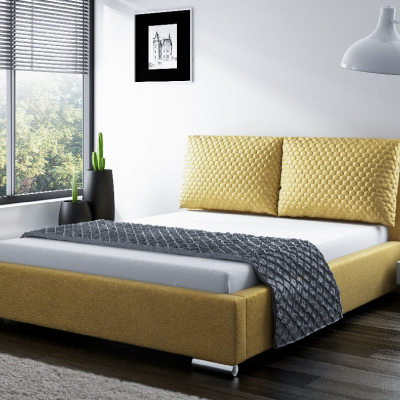 Stilvolles Polsterbett Dubai 160 Gold