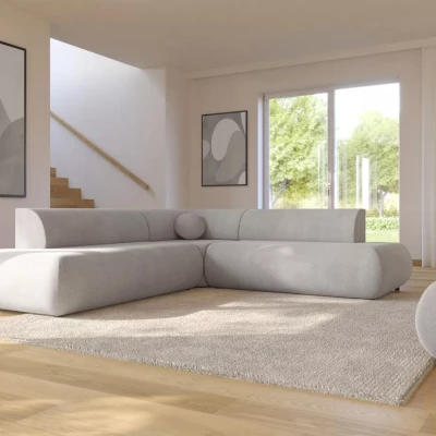 Schlafsofa mit Stauraum SURREY 2 – hellgrau, linke Ecke