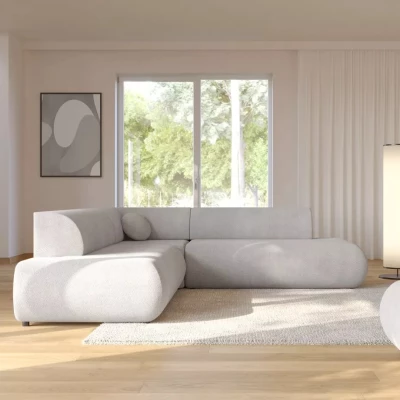 Schlafsofa mit Stauraum SURREY 2 – hellgrau, linke Ecke