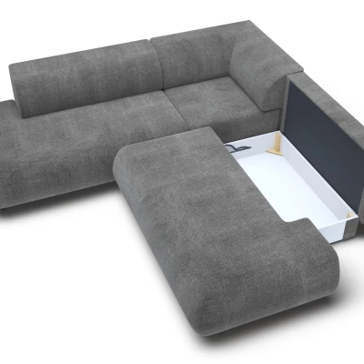 Schlafsofa mit Stauraum SURREY 2 – dunkelgrau, linke Ecke