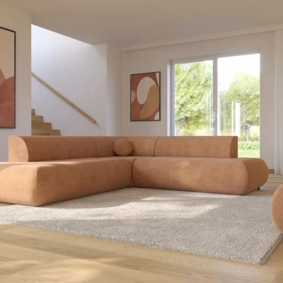 Schlafsofa mit Stauraum SURREY 2 – hellbraun, linke Ecke