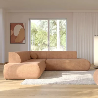 Schlafsofa mit Stauraum SURREY 2 – hellbraun, linke Ecke