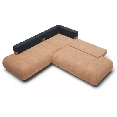 Schlafsofa mit Stauraum SURREY 2 – hellbraun, linke Ecke