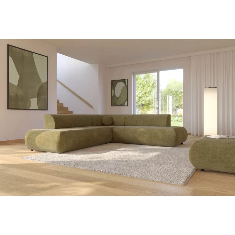 Schlafsofa mit Stauraum SURREY 2 – Khaki, linke Ecke