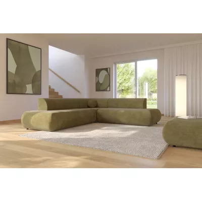 Schlafsofa mit Stauraum SURREY 2 – Khaki, linke Ecke