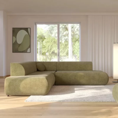 Schlafsofa mit Stauraum SURREY 2 – Khaki, linke Ecke