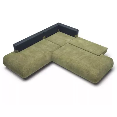 Schlafsofa mit Stauraum SURREY 2 – Khaki, linke Ecke