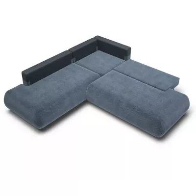 Schlafsofa mit Stauraum SURREY 2 - blau, linke Ecke