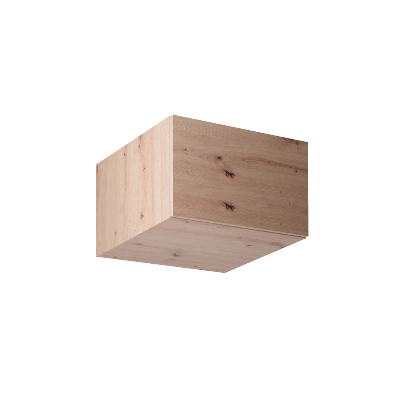 Hoher Hochschrank mit Flügeltüren VALEN – Breite 60 cm, Eiche (handwerklich gefertigt)