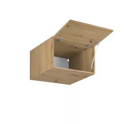 Hoher Hochschrank mit Flügeltüren VALEN – Breite 60 cm, Eiche (handwerklich gefertigt)