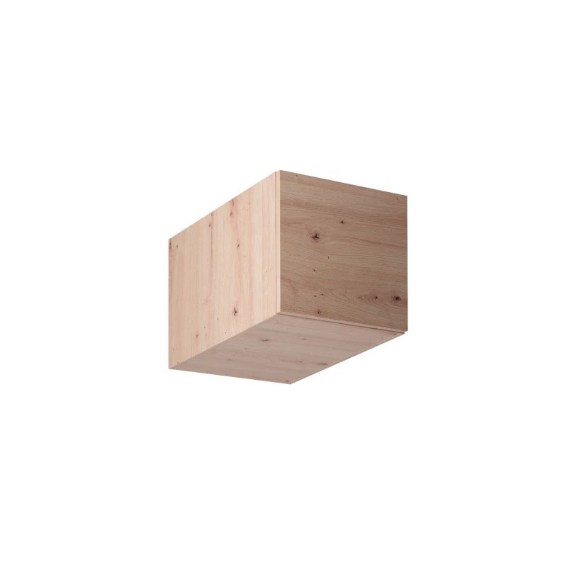 Hoher Hochschrank mit Flügeltüren VALEN – Breite 40 cm, Eiche (handwerklich gefertigt)