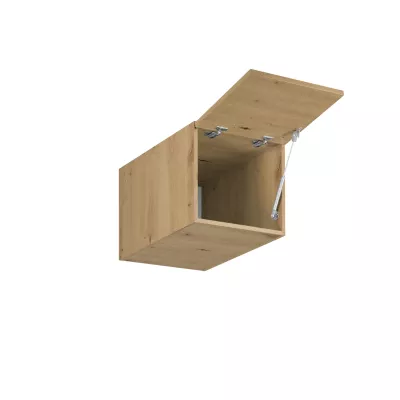 Hoher Hochschrank mit Flügeltüren VALEN – Breite 40 cm, Eiche (handwerklich gefertigt)