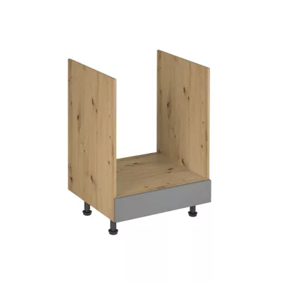 Küchenschrank für Einbaubackofen VALEN – Breite 60 cm, Eiche handwerklich / Graubeige