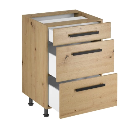Unterschrank VALEN 2 – Breite 60 cm, Eiche, handgefertigt