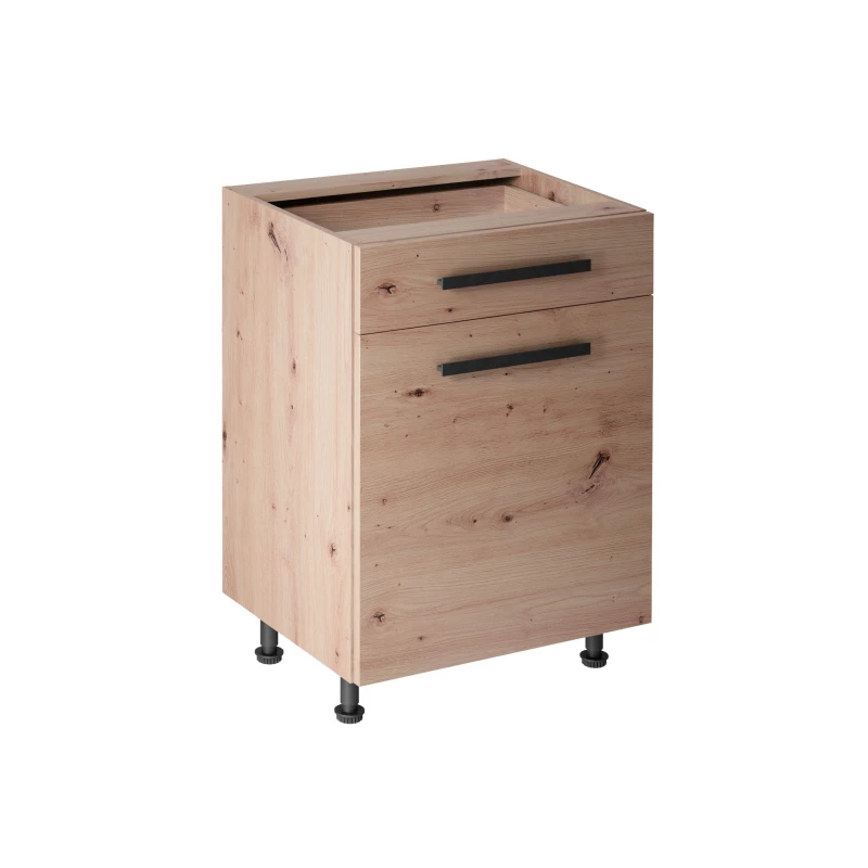 Unterschrank mit Schublade VALEN 2 – Breite 60 cm, Eiche handwerklich gefertigt
