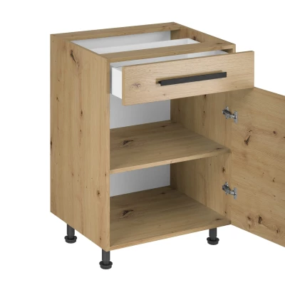 Unterschrank mit Schublade VALEN 2 – Breite 60 cm, Eiche handwerklich gefertigt