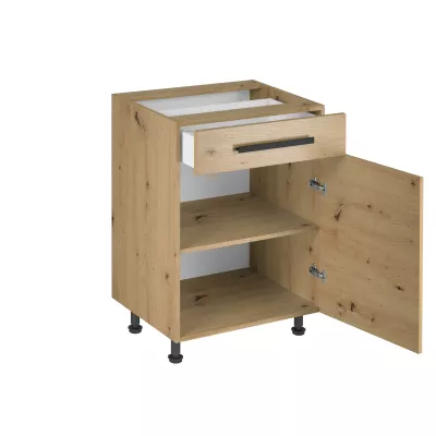 Unterschrank mit Schublade VALEN 2 – Breite 60 cm, Eiche handwerklich gefertigt