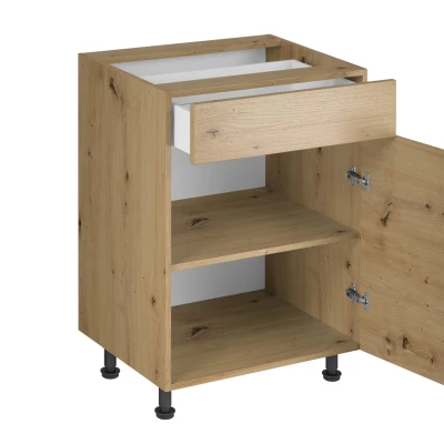 Unterschrank mit Schublade VALEN 1 – Breite 60 cm, Eiche handwerklich gefertigt