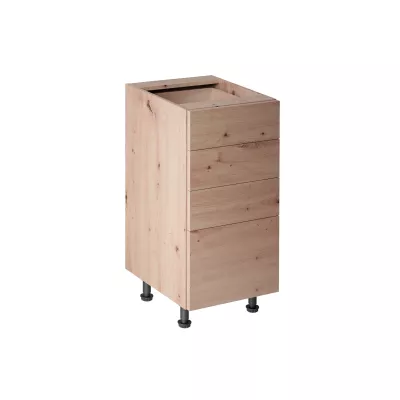 Küchenschrank mit Schubladen VALEN 1 – Breite 40 cm, Eiche handwerklich gefertigt