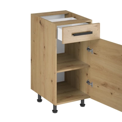 Unterschrank mit Schublade VALEN 2 – Breite 40 cm, Eiche handwerklich gefertigt
