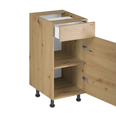 Unterschrank mit Schublade VALEN 1 – Breite 40 cm, Eiche handwerklich gefertigt