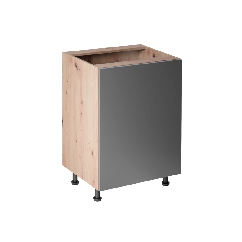 VALEN Unterschrank mit einer Tür – Breite 60 cm, Eiche handwerklich/grau