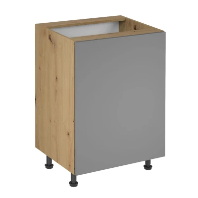 VALEN Unterschrank mit einer Tür – Breite 60 cm, Eiche handwerklich / Graubeige