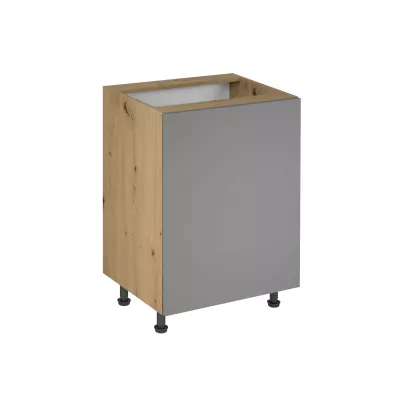 VALEN Unterschrank mit einer Tür – Breite 60 cm, Eiche handwerklich / Graubeige
