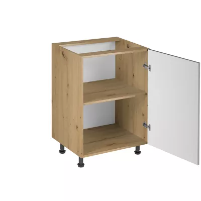 VALEN Unterschrank mit einer Tür – Breite 60 cm, Eiche handwerklich / Graubeige