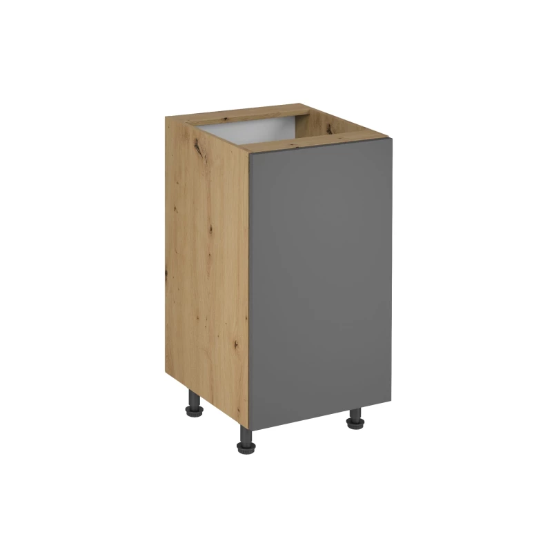 VALEN Unterschrank mit einer Tür – Breite 45 cm, Eiche handwerklich/grau