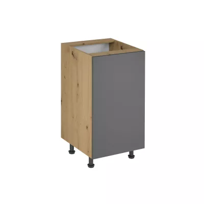 VALEN Unterschrank mit einer Tür – Breite 45 cm, Eiche handwerklich/grau