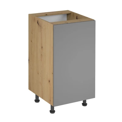 VALEN Unterschrank mit einer Tür – Breite 45 cm, Eiche handwerklich / Graubeige