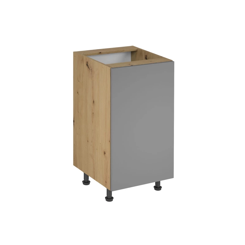 VALEN Unterschrank mit einer Tür – Breite 45 cm, Eiche handwerklich / Graubeige
