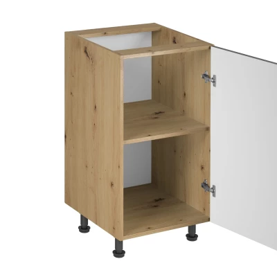 VALEN Unterschrank mit einer Tür – Breite 45 cm, Eiche handwerklich / Graubeige