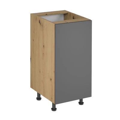 Unterschrank VALEN mit einer Tür – Breite 40 cm, Eiche handwerklich/grau