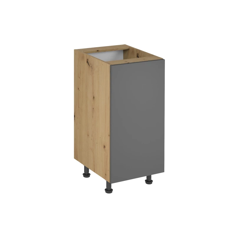 Unterschrank VALEN mit einer Tür – Breite 40 cm, Eiche handwerklich/grau