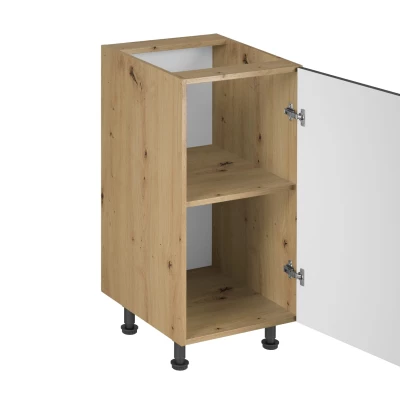 Unterschrank VALEN mit einer Tür – Breite 40 cm, Eiche handwerklich/grau