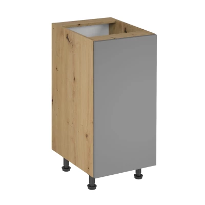 VALEN Unterschrank mit einer Tür – Breite 40 cm, Eiche handwerklich / Graubeige