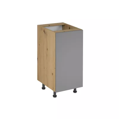 VALEN Unterschrank mit einer Tür – Breite 40 cm, Eiche handwerklich / Graubeige