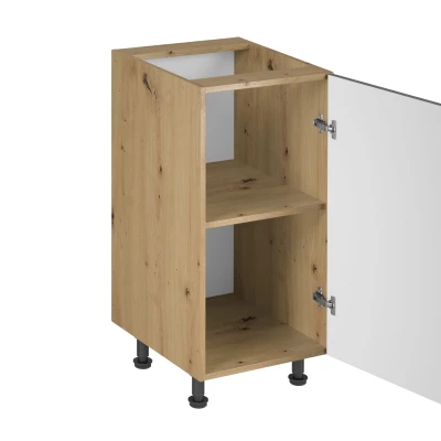 VALEN Unterschrank mit einer Tür – Breite 40 cm, Eiche handwerklich / Graubeige