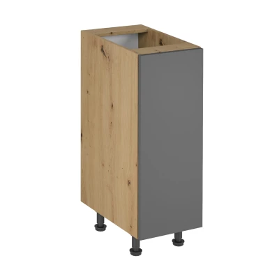 Unterschrank VALEN mit einer Tür – Breite 30 cm, Eiche handwerklich/grau