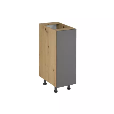 Unterschrank VALEN mit einer Tür – Breite 30 cm, Eiche handwerklich/grau