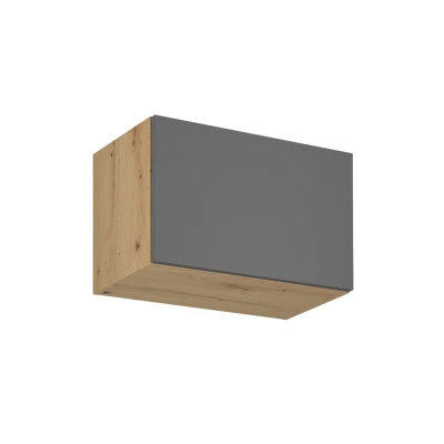 Hängeschrank mit Flügeltüren VALEN – Breite 60 cm, Eiche handwerklich/grau