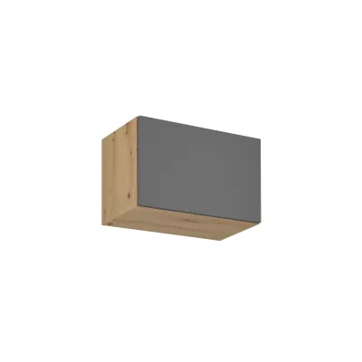 Hängeschrank mit Flügeltüren VALEN – Breite 60 cm, Eiche handwerklich/grau