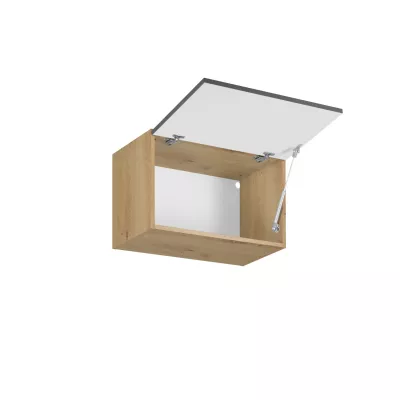 Hängeschrank mit Flügeltüren VALEN – Breite 60 cm, Eiche handwerklich/grau