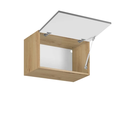 Oberschrank mit Flügeltüren VALEN – Breite 60 cm, Eiche handwerklich / Graubeige