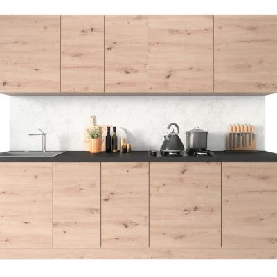 Oberschrank mit Flügeltüren VALEN – Breite 60 cm, Eiche (handwerklich gefertigt)